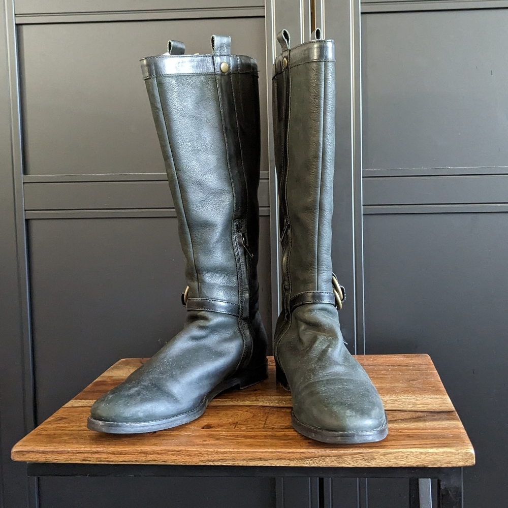 Cole Haan "Liberty" Boot 6.5 Black Green